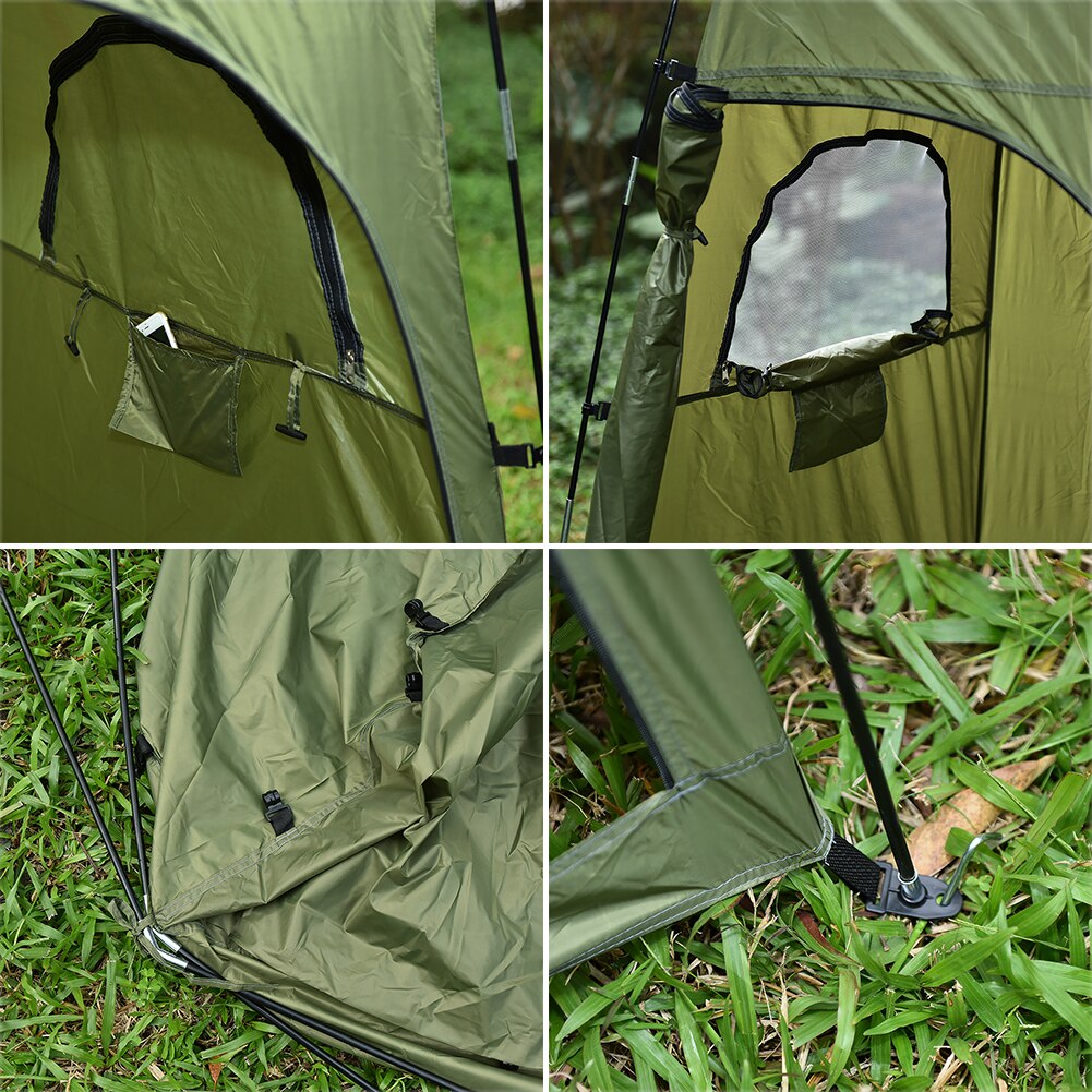 Utomhus Dusch Tält Omklädningsrum - Bärbart Sekretess Tält för Camping - Regnskydd för 1 Person - Polyester 210T