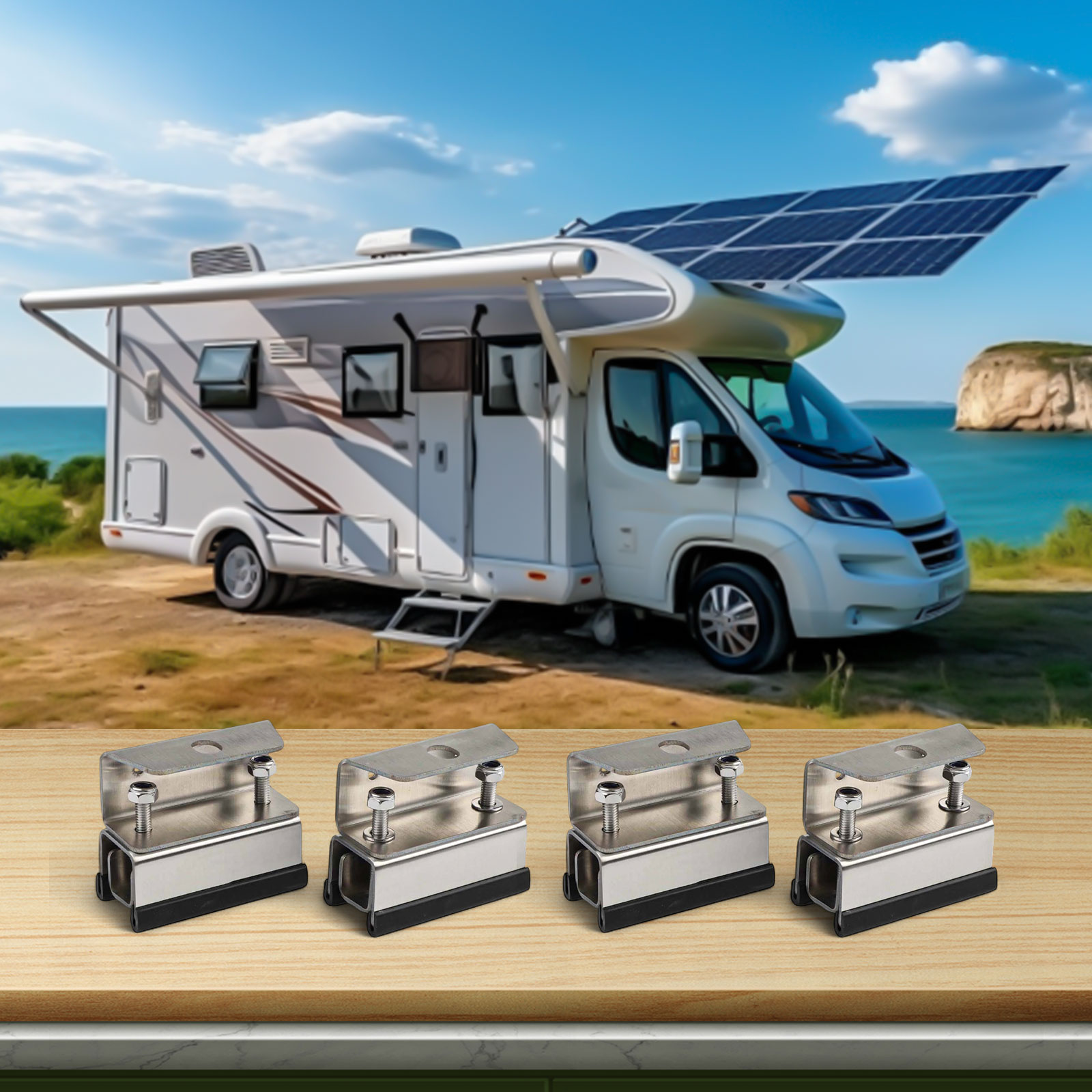 6 Stuks Van Imperiaal Beugels Imperiaal Mount Kit Campers Fotovoltaïsche Beugels Voor PROMASTER Voor Boxer Voor DUCATO Voor jumper