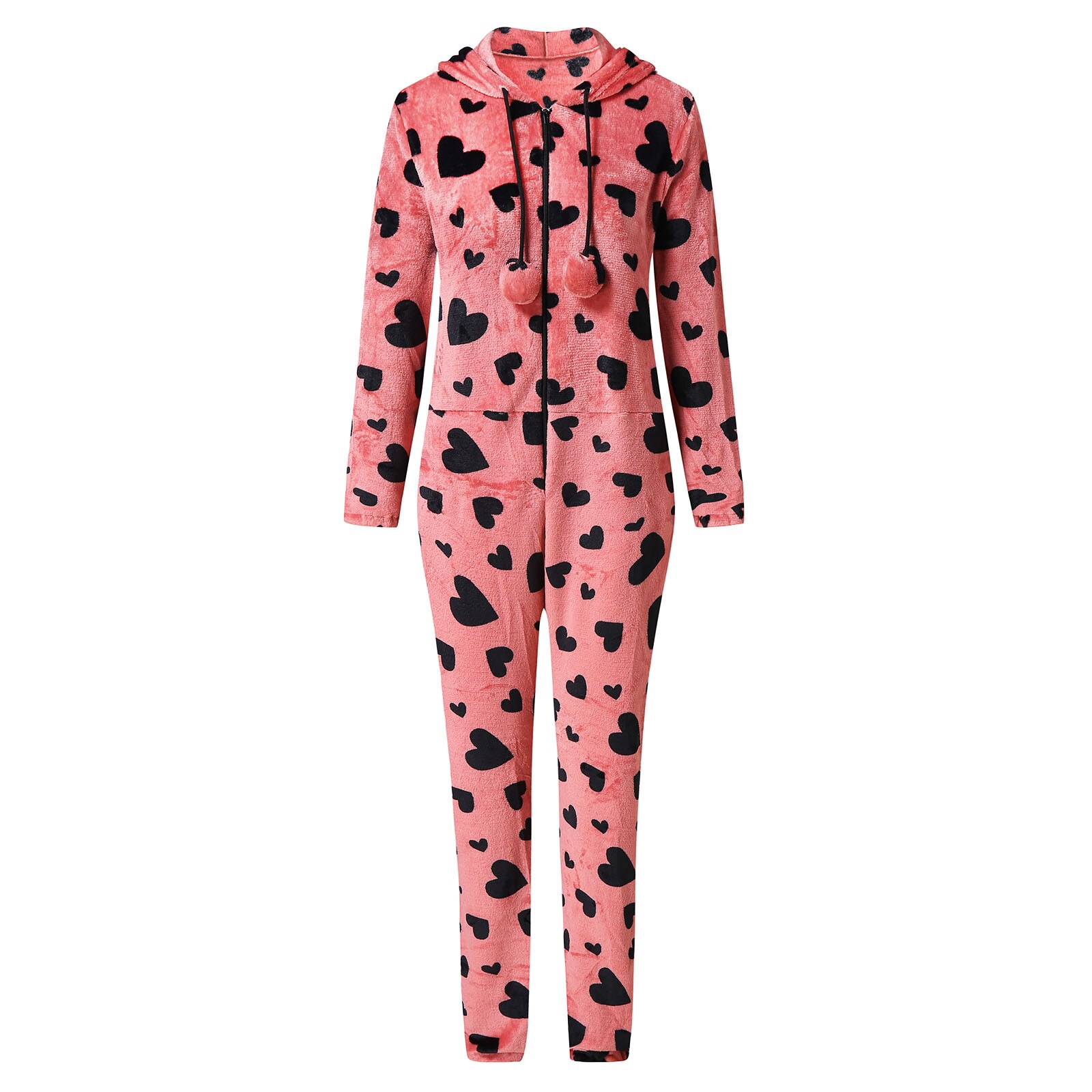 Pyjamas d'impression de noël femmes mignon body vêtements de nuit automne hiver flanelle polaire combinaison chaude vêtements de maison pour les femmes vêtements de nuit