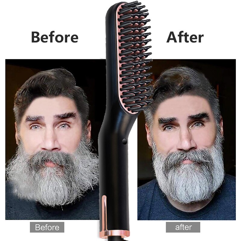 Comb Electric Beard Comb Men Quick Beard Straightener Styler Comb Multifunctional Beard Straightening Heat Brush