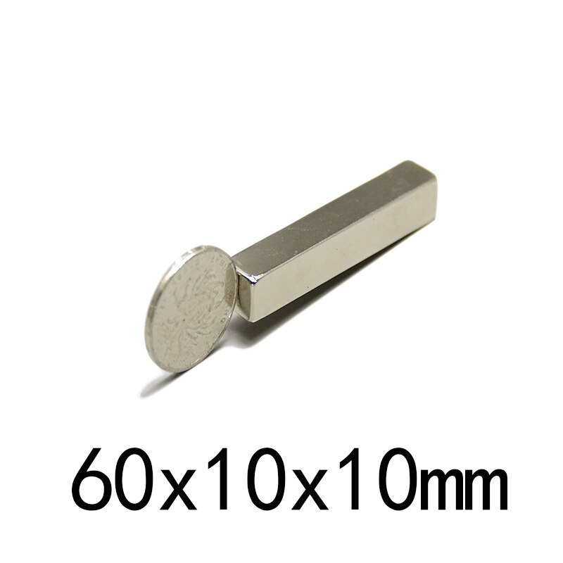 Imanes de neodimio súper fuertes NdFeB, 60x10x10mm... – Grandado