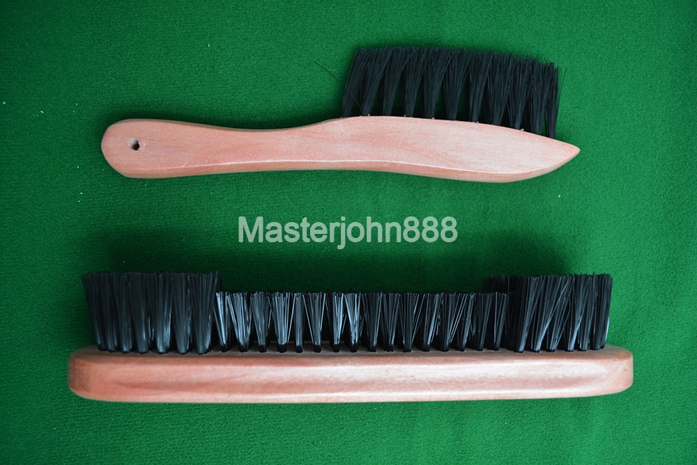 2 uds Pool billares Snooker oferta mesa de madera cepillo de mesa de billar de fibra de paño de limpieza accesorios