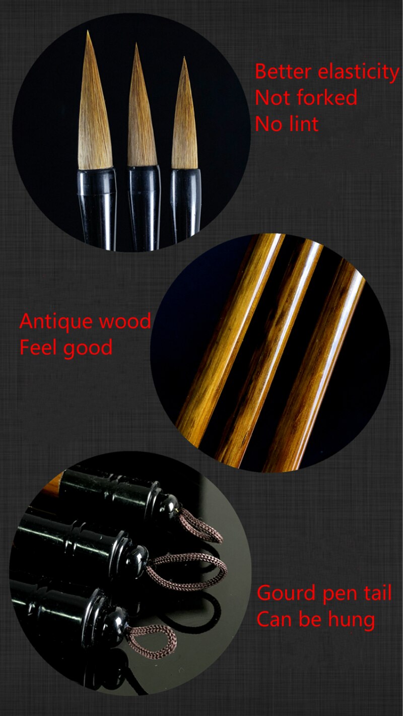 Ren ulv stor middels liten kalligrafi penselpenn for store tegn weasel couplet lian pensel kalligrafi praksis papeleria