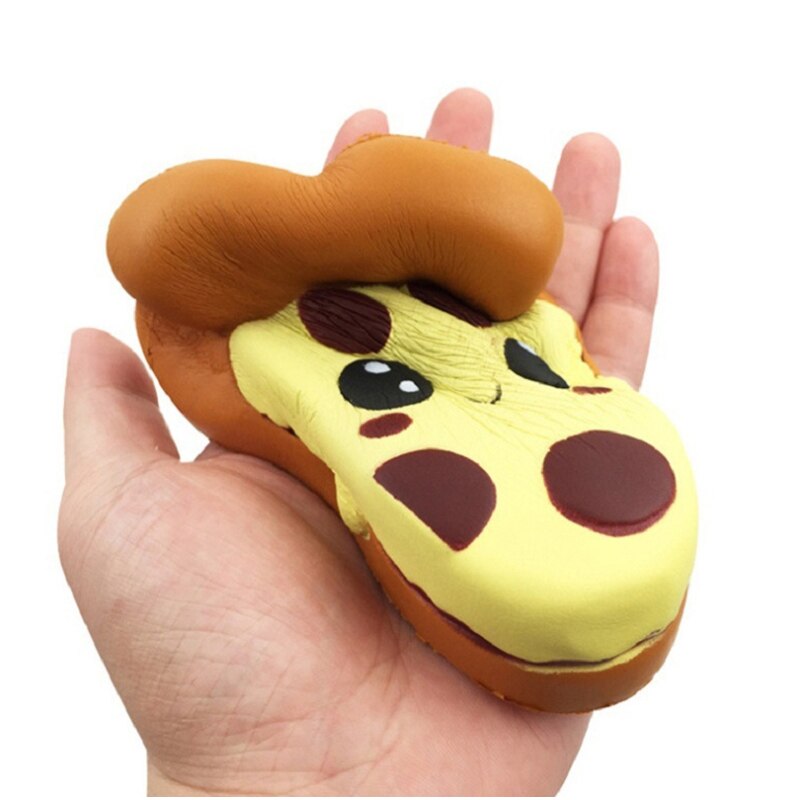 Jumbo sød pizza squishy langsom stigende simulering blød klem legetøj pu brødkage duftende anti stress sjov til barn xmas 13*11cm