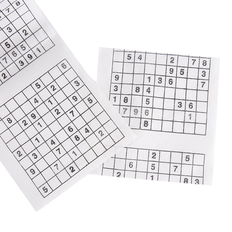 1 rollo 2 capas número Sudoku impreso WC baño divertido papel higiénico tejido baño suministros Jag 30m