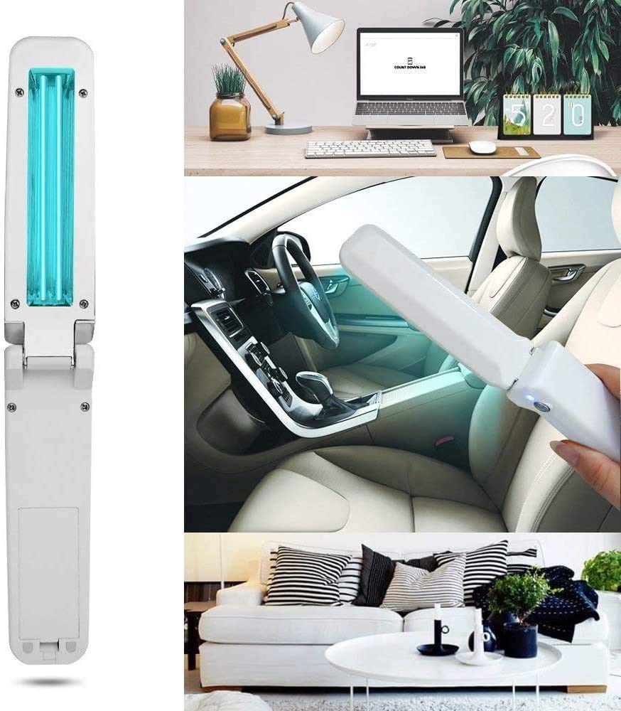 Handheld Sanitizer UVC Light Sterilizer Ultraviolet Wand Portable Disinfection Lamp for Hotel House Office Killing Virus Germs
