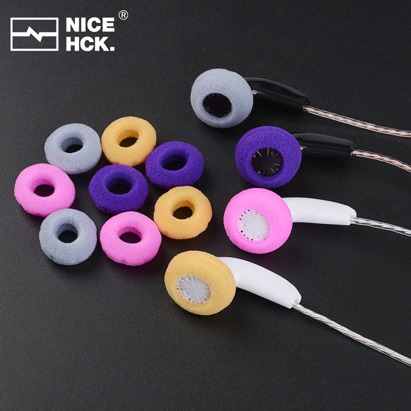 NICEHCK 12/24 paar oordopjes speciale hoge elastische schuim oortelefoonhoezen donut en volledig schuimkussen zacht vervangen spons oorkussens