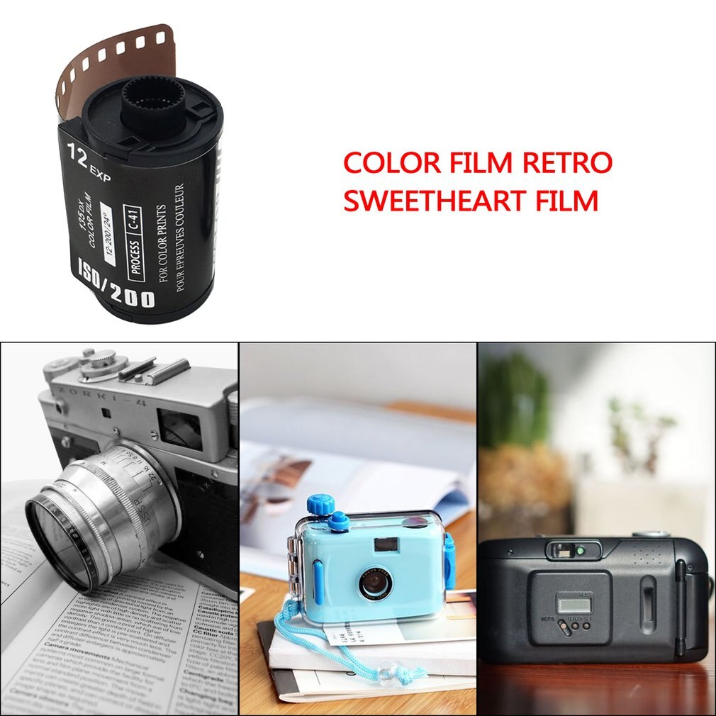 12 EXP ISO 400 Colorful Camera Film Retro Film Heart-shaped 135 Negative Film For 35mm Waterproof Camera