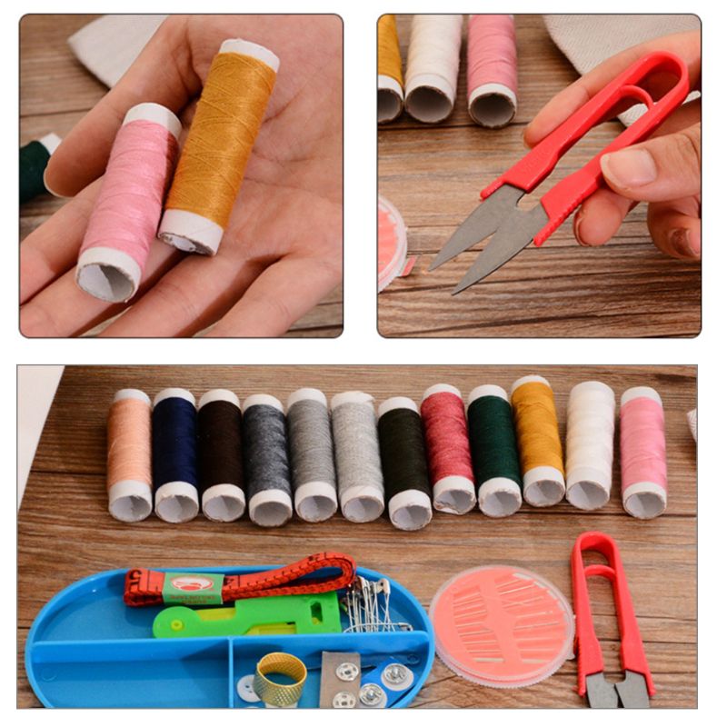 10Pcs Portable Sewing Thread Needles Tools Set DIY Stitching Craft Kit with Case