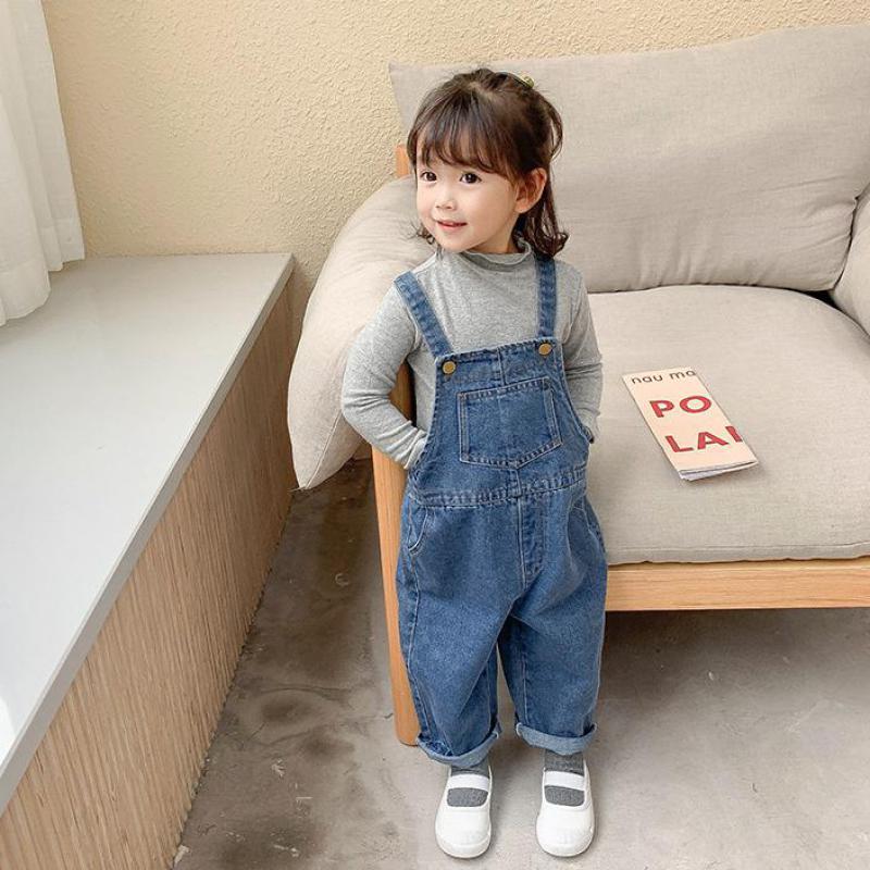 Spring Baby Boys Girls Loose Casual Denim Overalls Children Girls All-match Casual Suspender Trousers Boys Jeans