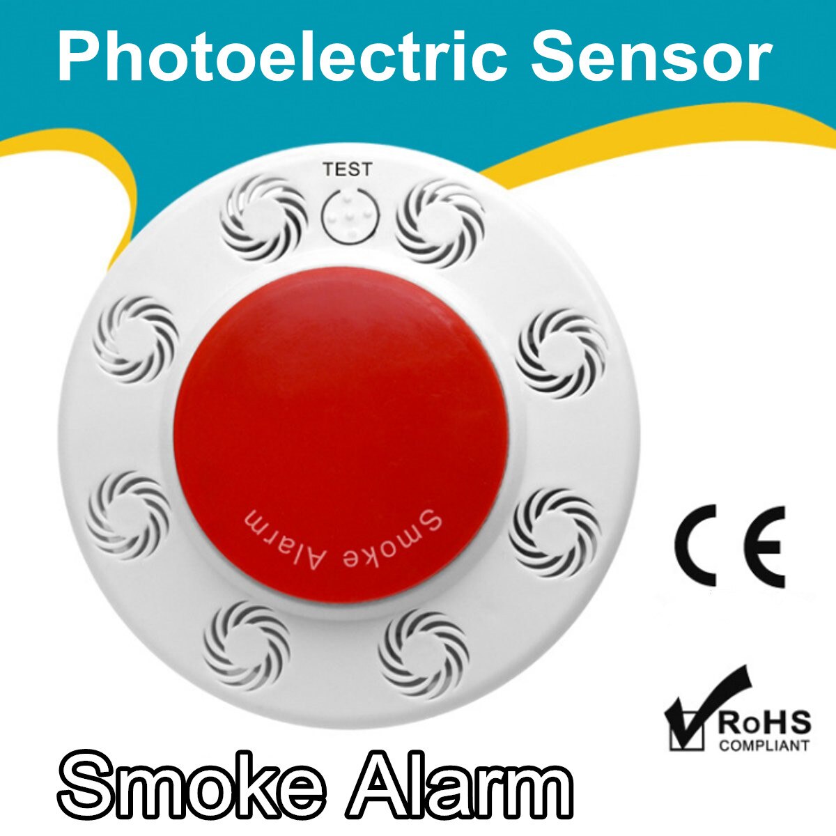 High Sensitive Infrared Smoke Alarm Detector Photoelectric Sensor Home School Security Protection System Tester With Buzzer