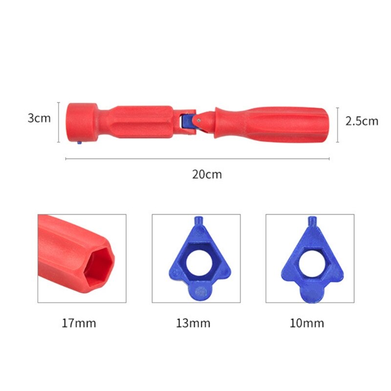 50LB Toilet Seat Fitting Tool 17/13/10mm Toilet Seat Repair Wrench 1 Set Universal Toilet Seat Installation Key