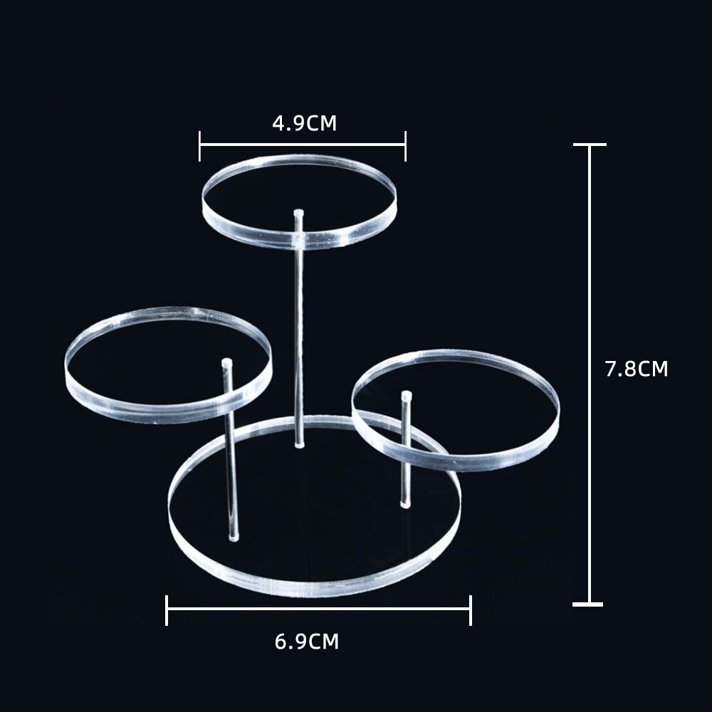 Cupcake Stand Acryl Display Stand Voor Sieraden/Cake Transparant Dessert Rack Bruiloft Verjaardagsfeestje Decoratie Gereedschappen: 1