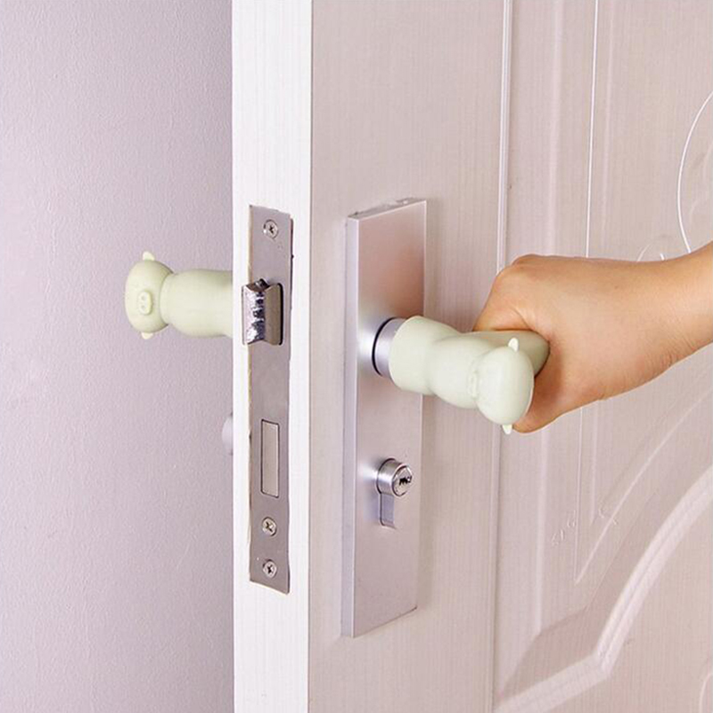 Baby Safety Doorways Finger Pinch Guard Fence Children Protection Products Soft Silicone Door Handle Cartoon Kids Safety Doorway