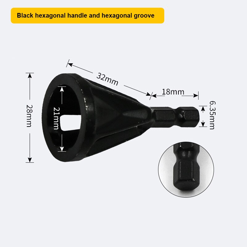 Newest Deburring External Chamfer Tool Stainless Steel Remove Burr Tools for Metal Drilling Tool: Black type2