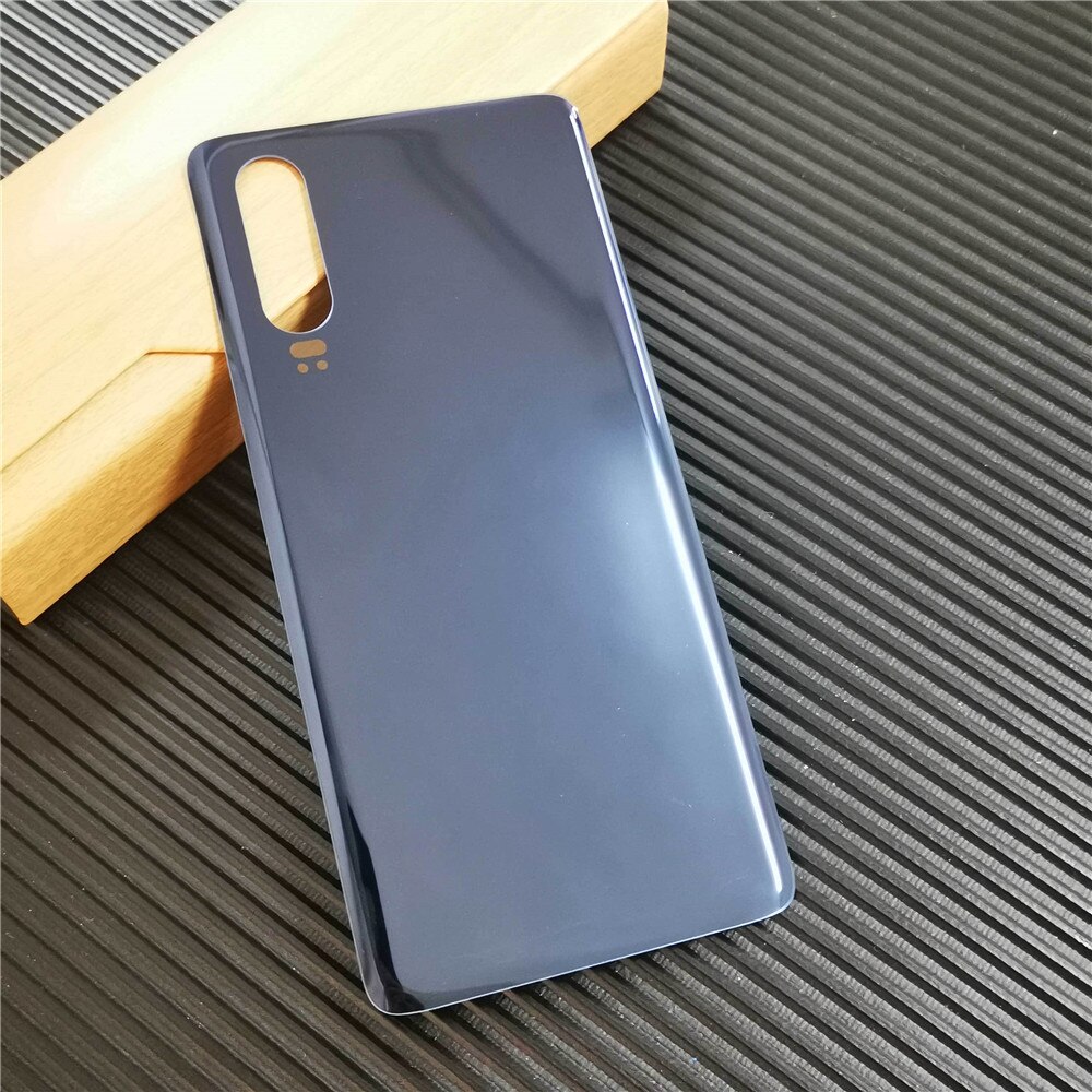 Capa traseira original para huawei p30 pro voltar bateria capa de vidro porta traseira caso habitação para huawei p30 bateria capa: P30 Black