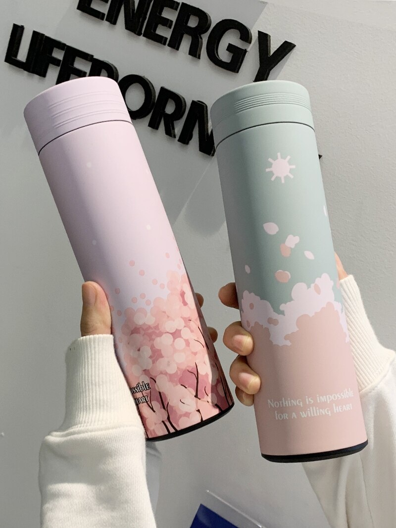 LDFCHENNEL 500Ml Nieuwe Ontwerp Thermische Fles Rvs Thermos Chinese Stijl Kraan Thermo Cup Straight Vacuüm Thermosfles