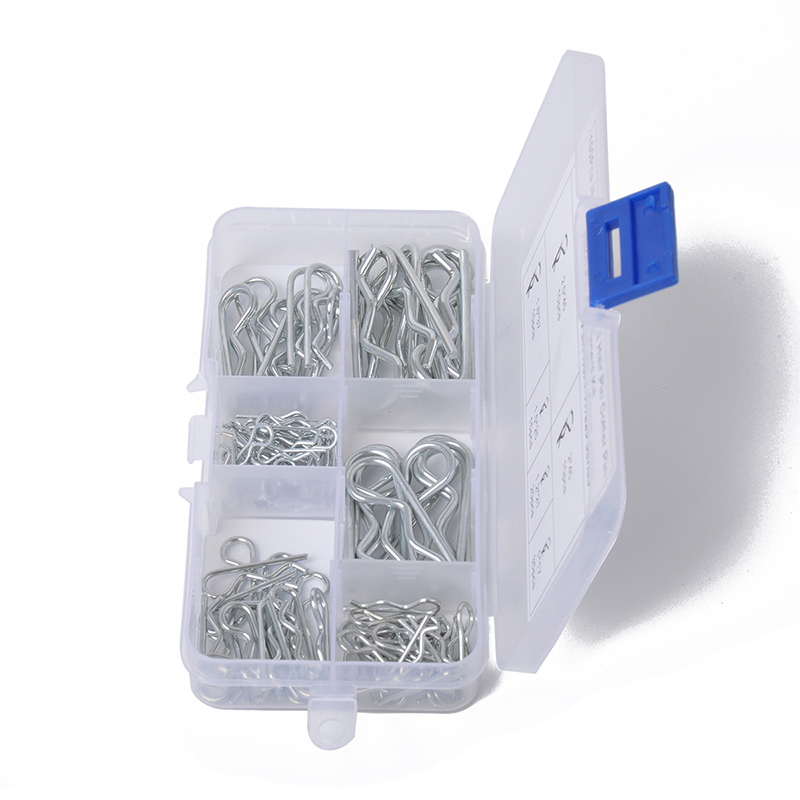 100 st hitch r pin clip sortiment kit verktyg sax pin hitch pin för traktor bil bil släp lastbil lås 6 storlek reparationsverktyg gör det själv