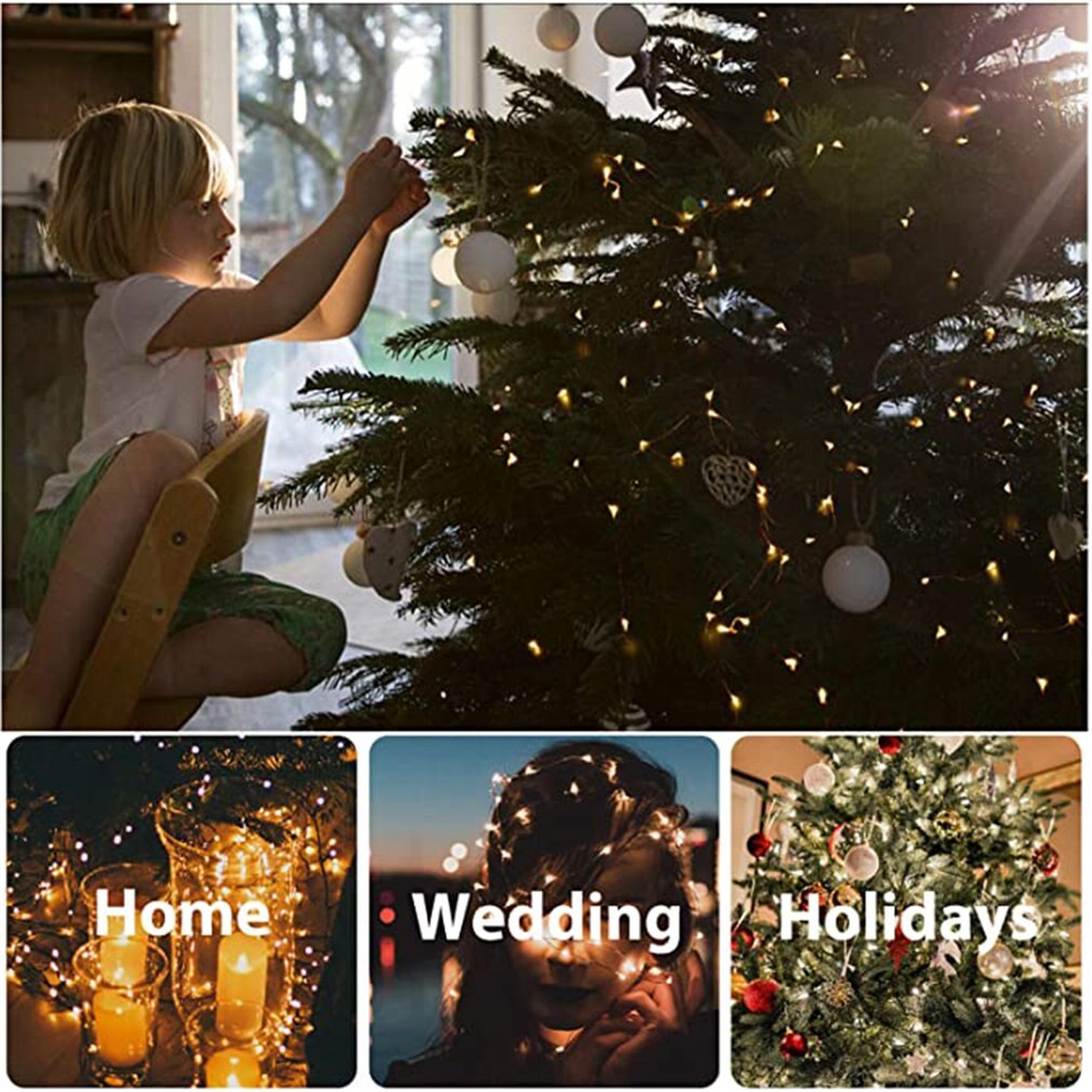 Usb Remote Control Copper Wire Light String Christmas Day Wedding Decoration Led Copper Wire Star Lights