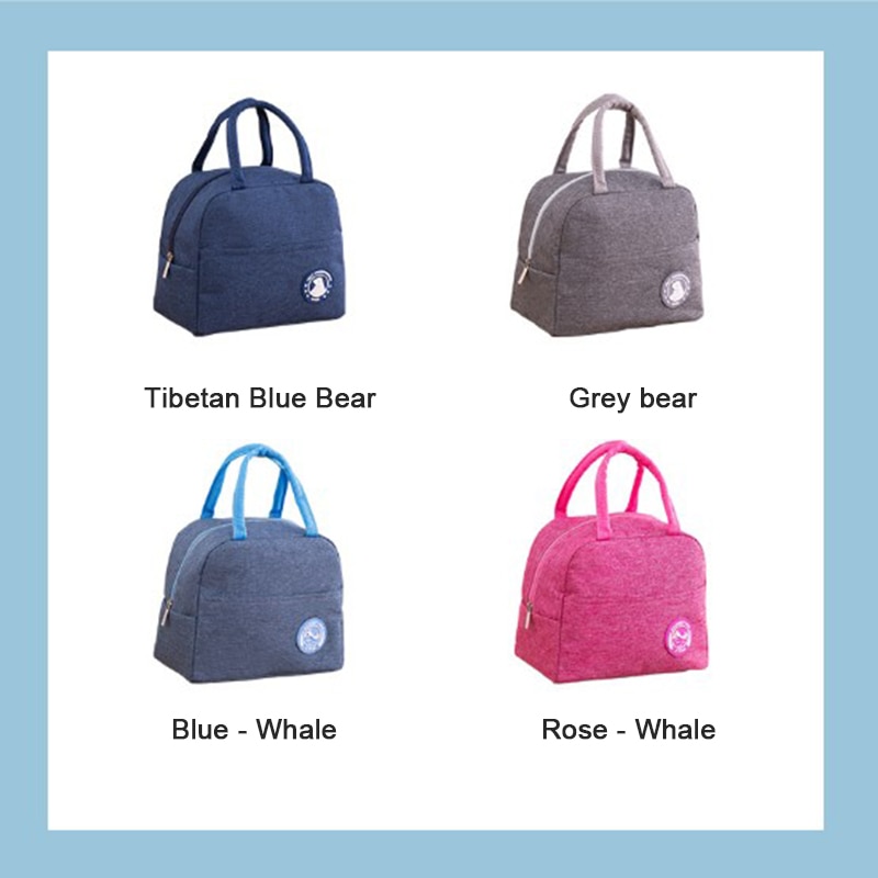 Bento Pouch Dinner Container School Food Storage Bags Portable Lunch Bag Thermal Insulated Lunch Box Tote Fresh Cooler Handbag