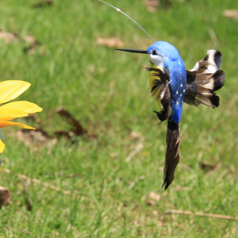 Solar- Energie Vibration Tanzen Fliegen Flatternde Kolibri VöGel Garten Hof Dekor Zufällige Farbe