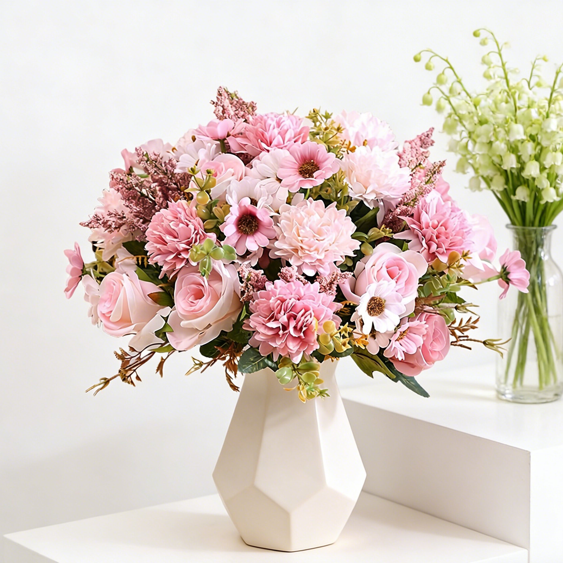Kunstbloemen Bruidsboeket met rozenkrans Bruiloft Buiten Tuin Huisdecoratie DIY Cadeaus Accessoire
