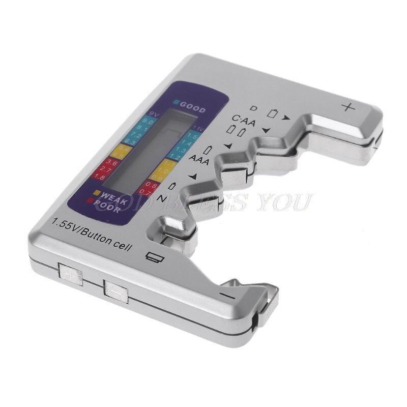 Digitale Batterij Tester Checker Batterij Capaciteit Tester Voor C/D/9 V/AA/AAA/1.5 V Lithium Batterij Voeding Meetinstrument