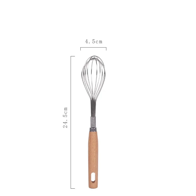 Handmatige eierklopper Houten handvat Mixer Eikloppers Garde Keukengadgets Eiercrème Roeren Keuken Bakken Gebak Gereedschap: YELLOW
