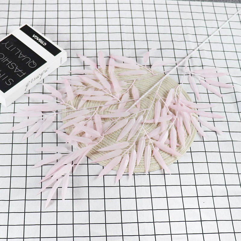 Model grote bamboe blad bruiloft huis hotel kunstbloem europese stijl plant imitatie bloemen bruiloft zaal decoratie plafond: Roze
