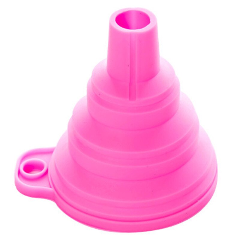 Outil de cuisine DIY, entonnoir pliant en Silicone de alimentaire, Mini entonnoir de distribution de liquide domestique, couleur aléatoire: pink