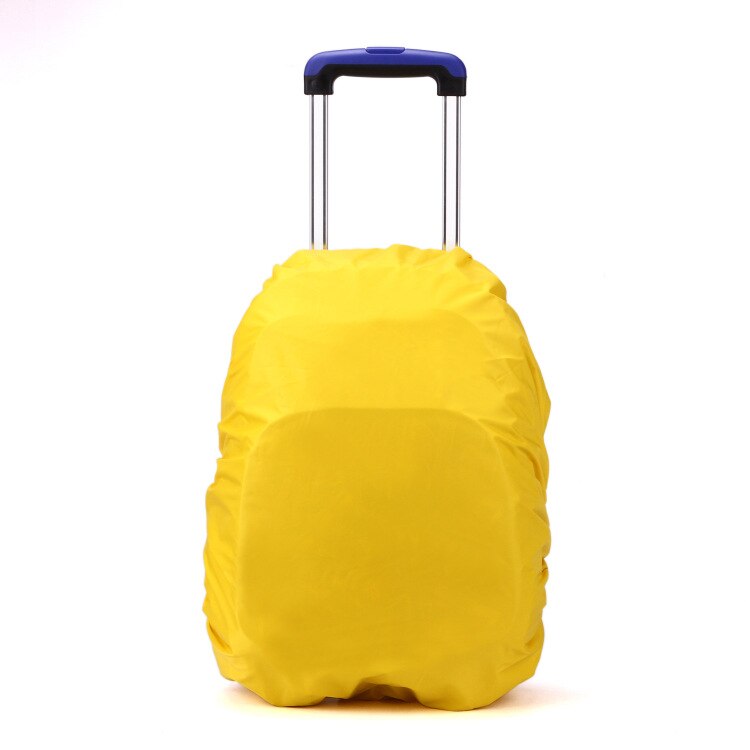 Kids Suitcase Trolley Backpack Cover Waterproof Luggage Protective Covers Travel Accessories School bag Dust Rainproof Cover: YELLOW