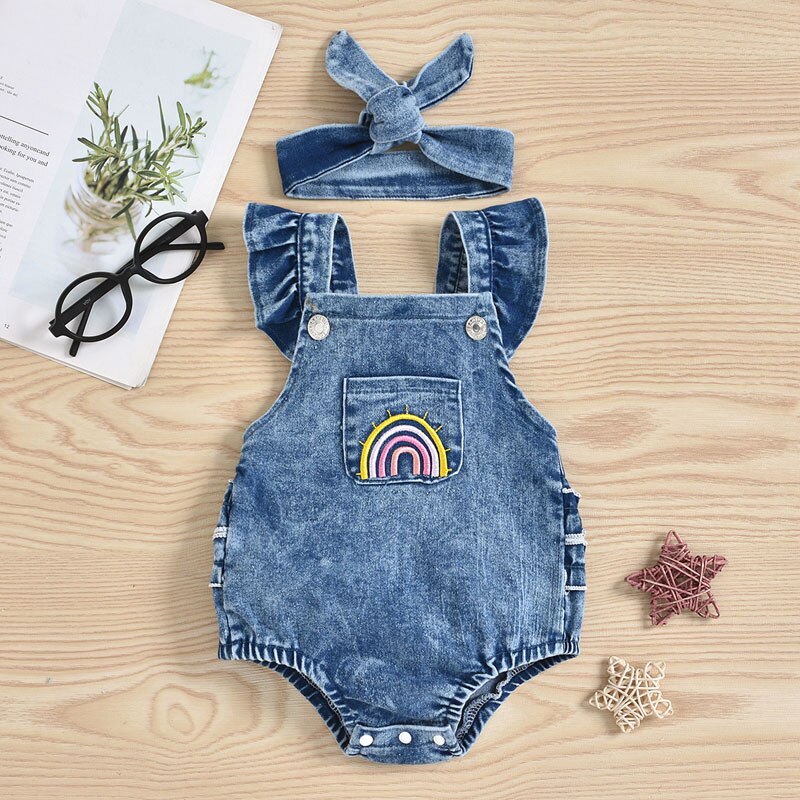 Zomer Baby Meisjes Kleding Mode Baby Kleding Jongens Bodysuit Sjaal Mouwloze Pasgeboren Meisjes Bodysuit 0-18 Maanden: 18m