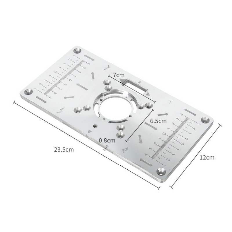 Aluminium Carpenty Router Table Insert Plate Multifunctional Woodworking Benches Carpenter Trimming Machine Engraving Board
