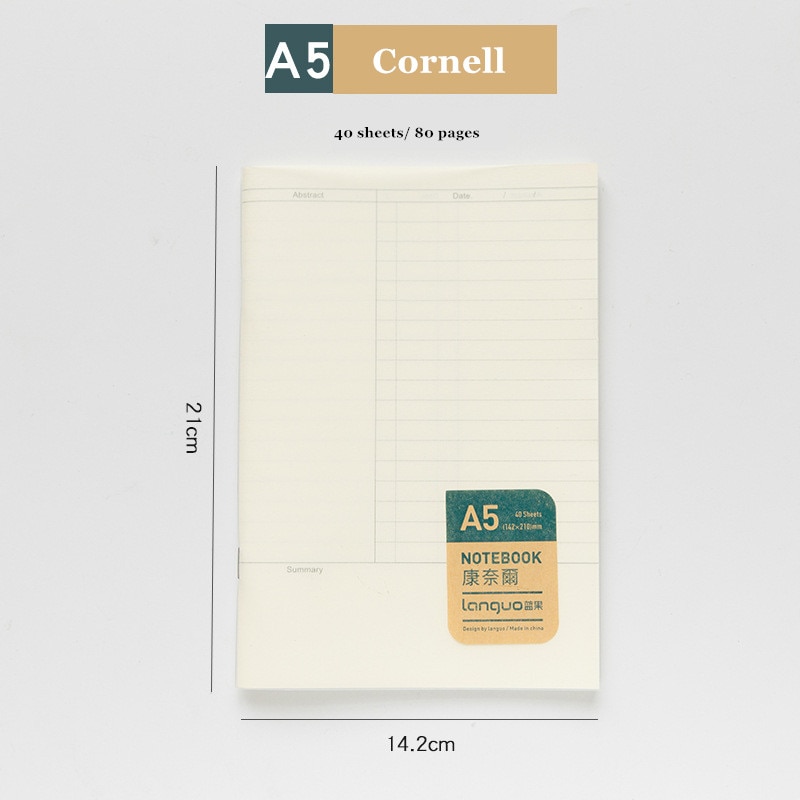 Cuaderno A5 Journal Soft PP Cover Grid Dot Cornell Note Book planeador diario semanal Notpad útiles escolares para estudiantes viajeros