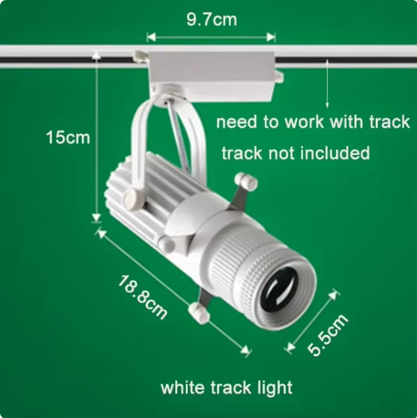 LED-Schienenstrahler mit einstellbarer Blende, quadratischer Strahler, Malereigeschäft, 10 W, 15 W, 20 W, 30 WCOB, offene Strahler, Museum: 7w / Dunkelblau / Beige