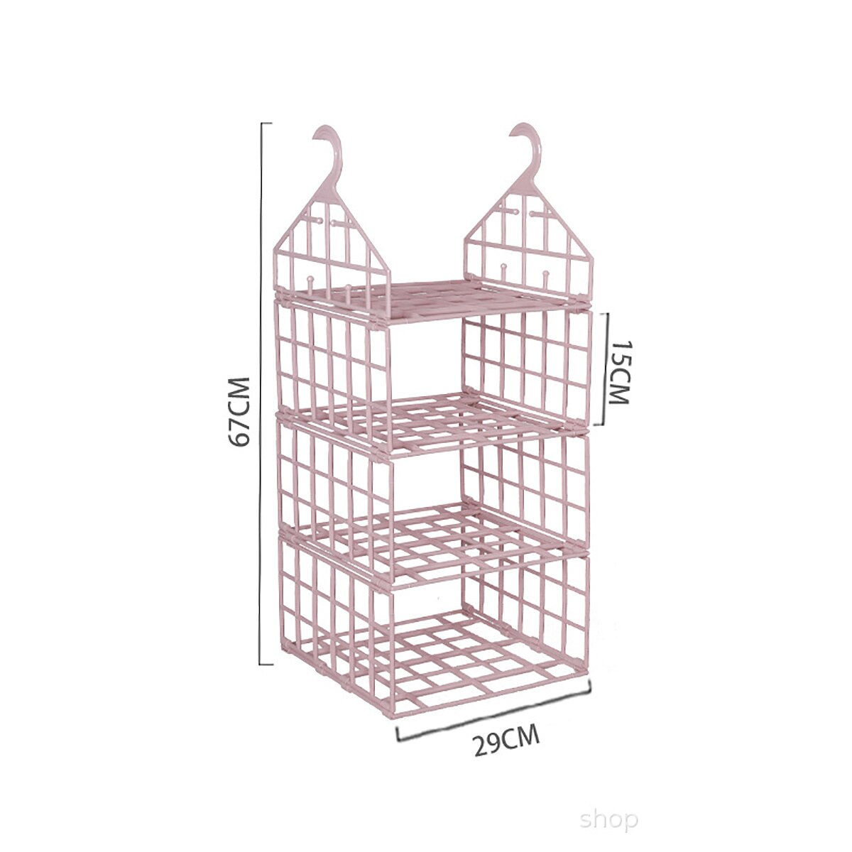 Kleerhanger Kledingkast Organizer Mand Haken Plank Interieur Kast Hanger Mand Tas Opslag Broek Tie Rack Haken Plank: pink S size