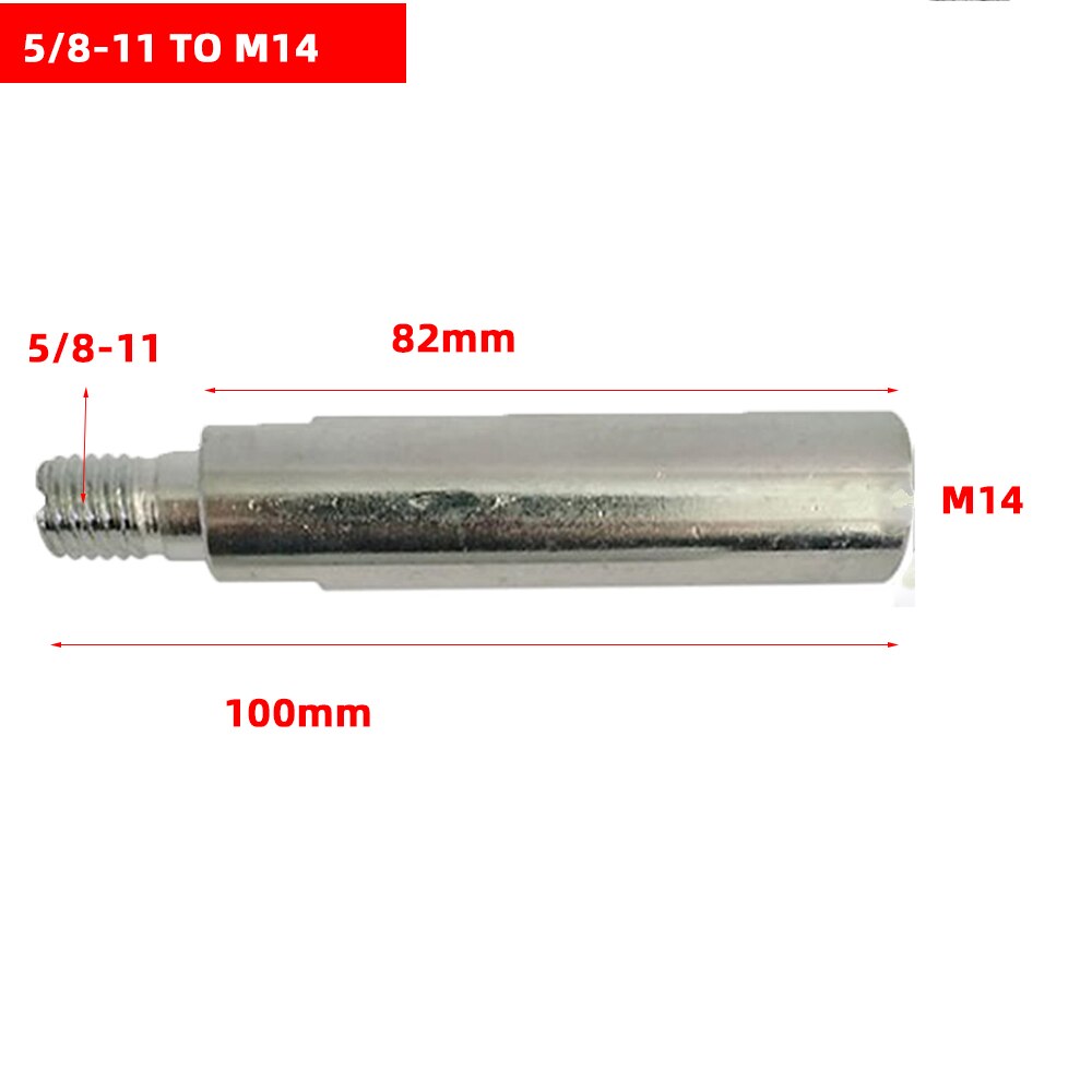 1PCS M14 M10 thread adapter Extension rod 50mm-100mm angle grinder extension rod for polishing pad grinding connection: 5-8-11 to M14