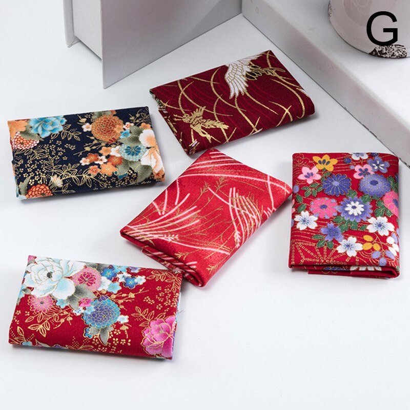 5 pçs estilo japonês tecido de pano algodão retalhos bebê acolchoado roupa costura artesanato diy material bordado acessório: G