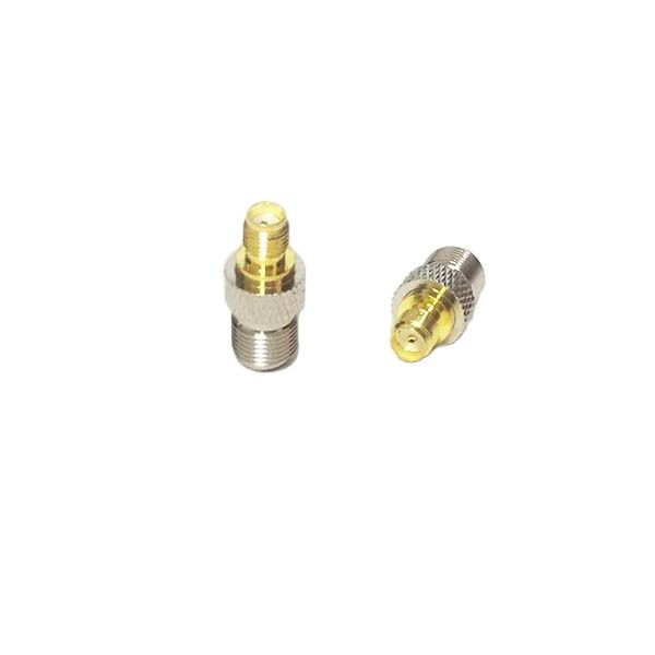 1Pc F Vrouwelijke Jack Naar Sma Vrouwelijke Jack Rf Coax Adapter Converter Straight Verguld