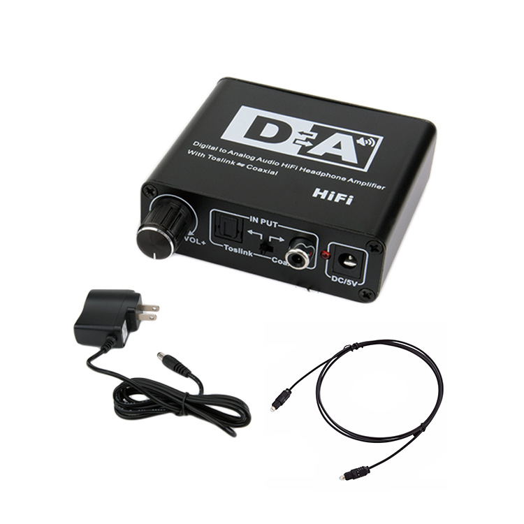 Hifi Dac Amp Digitale Audio Analoog Converter Rca 3.5Mm Hoofdtelefoon Versterker Toslink Optische Coaxiale Uitgang Draagbare Dac 24bit: Host-US-optical