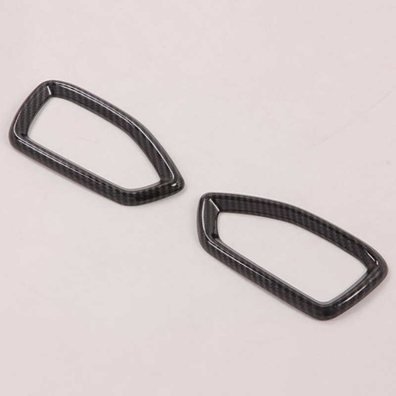 AU05 -Carbon Fiber Air Vent Outlet Cover Trim Front Air Conditioner Outlet Frame Car Accessories for Hyundai Santa Fe +