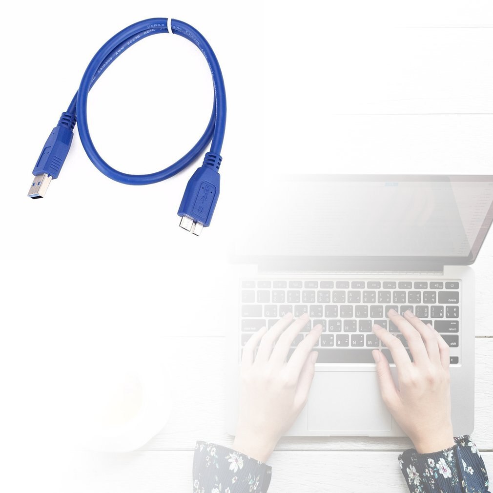 USB 3,0 A Auf Mikro B Kabel Für WD Meer tor Samsung Externe Festplatte Kabel Angelegenheiten Mikro USB Kabel in Blau 1 Meter