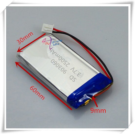 XHR-2P 2.54 2500 mAh 903060 903158 3.7 V lithium polymeer batterij 903060 Oplaadbare batterijen