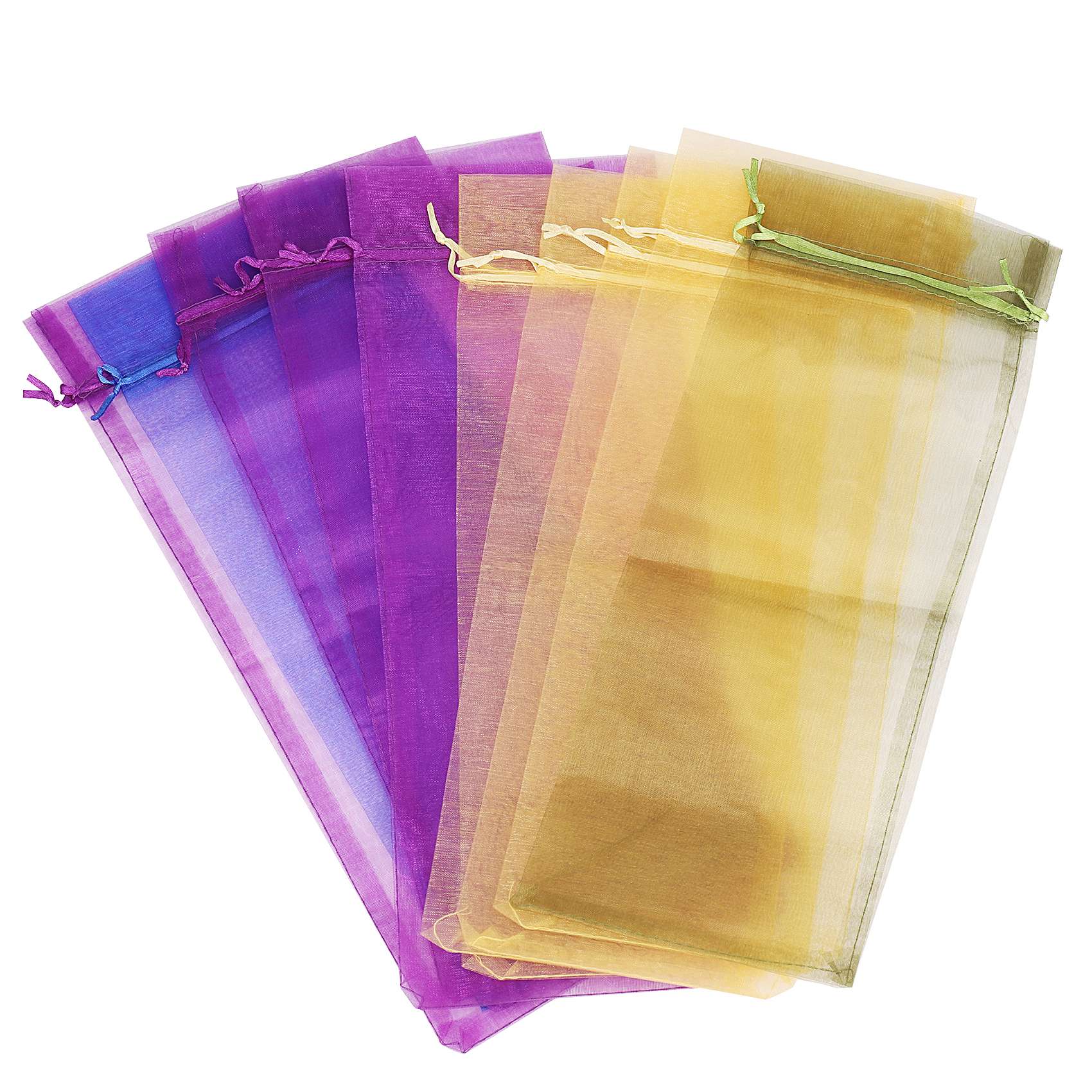 10 x Sheer Organza Wine Bottle Bags for Weddings Party