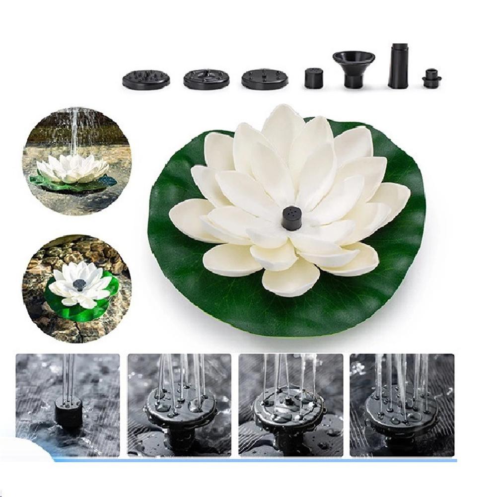 360 Degrees Lotus Solar Fountain Water Sprinkler System Water Sprayer For Garden Lawn Courtyard Decoration