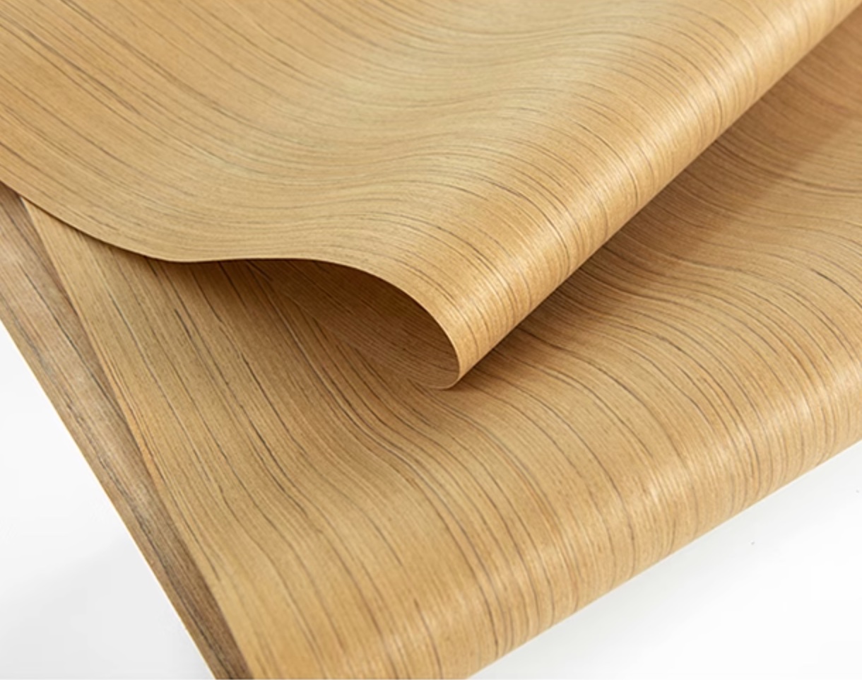 Múltiples opciones-chapa de madera de cerezo teca de tecnología Ultra ancha L: 2,5 metros x 0,25mm x 580 (parte posterior con no tejido): CORAL