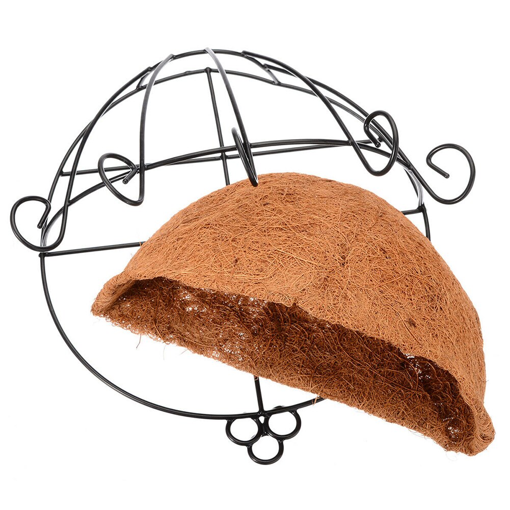 Wicker Rattan Flower Basket Plant Pot Plant Holder Home Wall Hanging Plant Basket Iron Style Wall-mounted Flower Pot Garden Deco