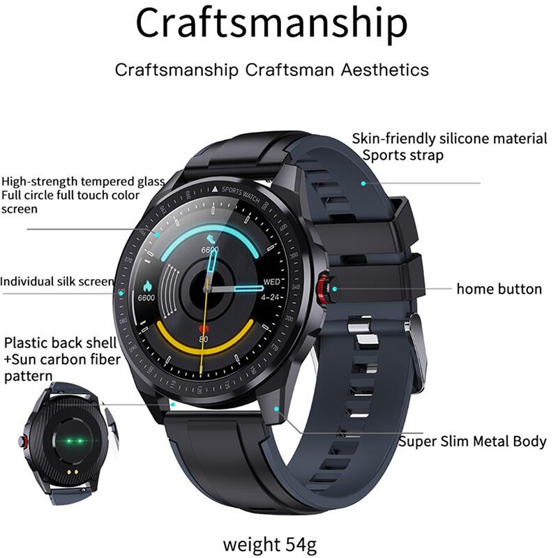 Robotsky SN88 Smartwatch - Bluetooth 5.0 Call, Fitness Tracker, Heart Rate Monitor, 1.28" Touchscreen