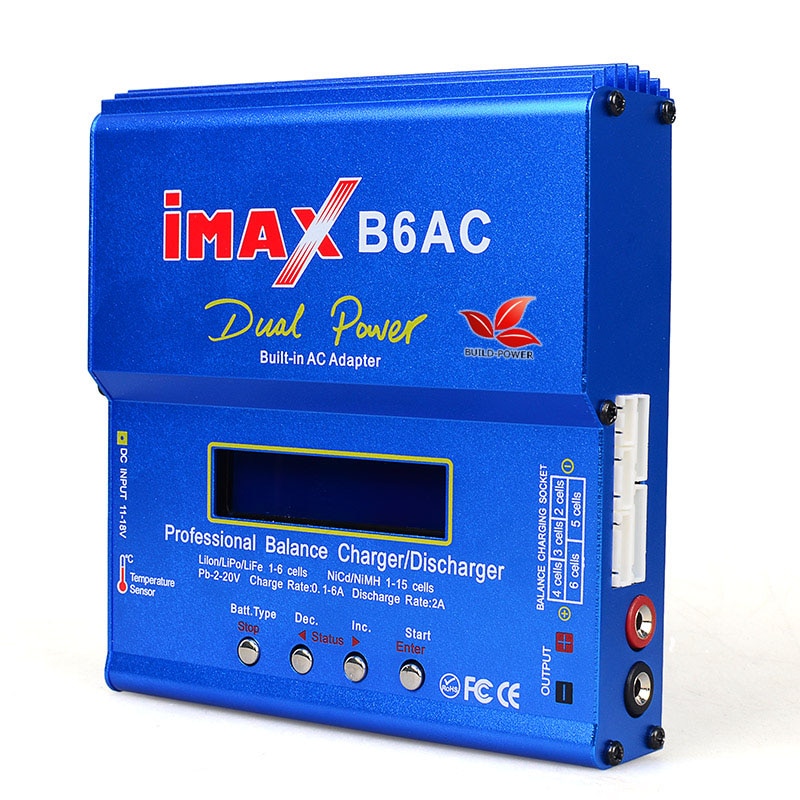 IMAX B6 AC 80W B6AC Lipo NiMH 3 S/4 S/5 S RC Battery Balance Charger + EU VS AU UK plug voeding draad