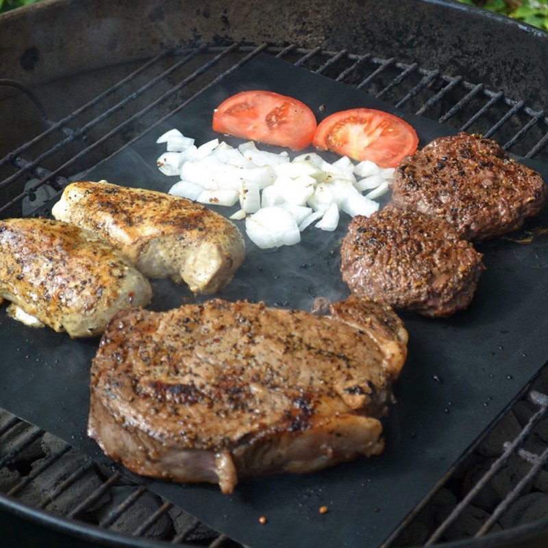 Extra Dikke Hittebestendige Teflon BBQ Grill Matten non-stick Barbecue Grillen Vel Oven Liner Bakken Bbq Mat Gereedschap